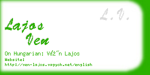 lajos ven business card